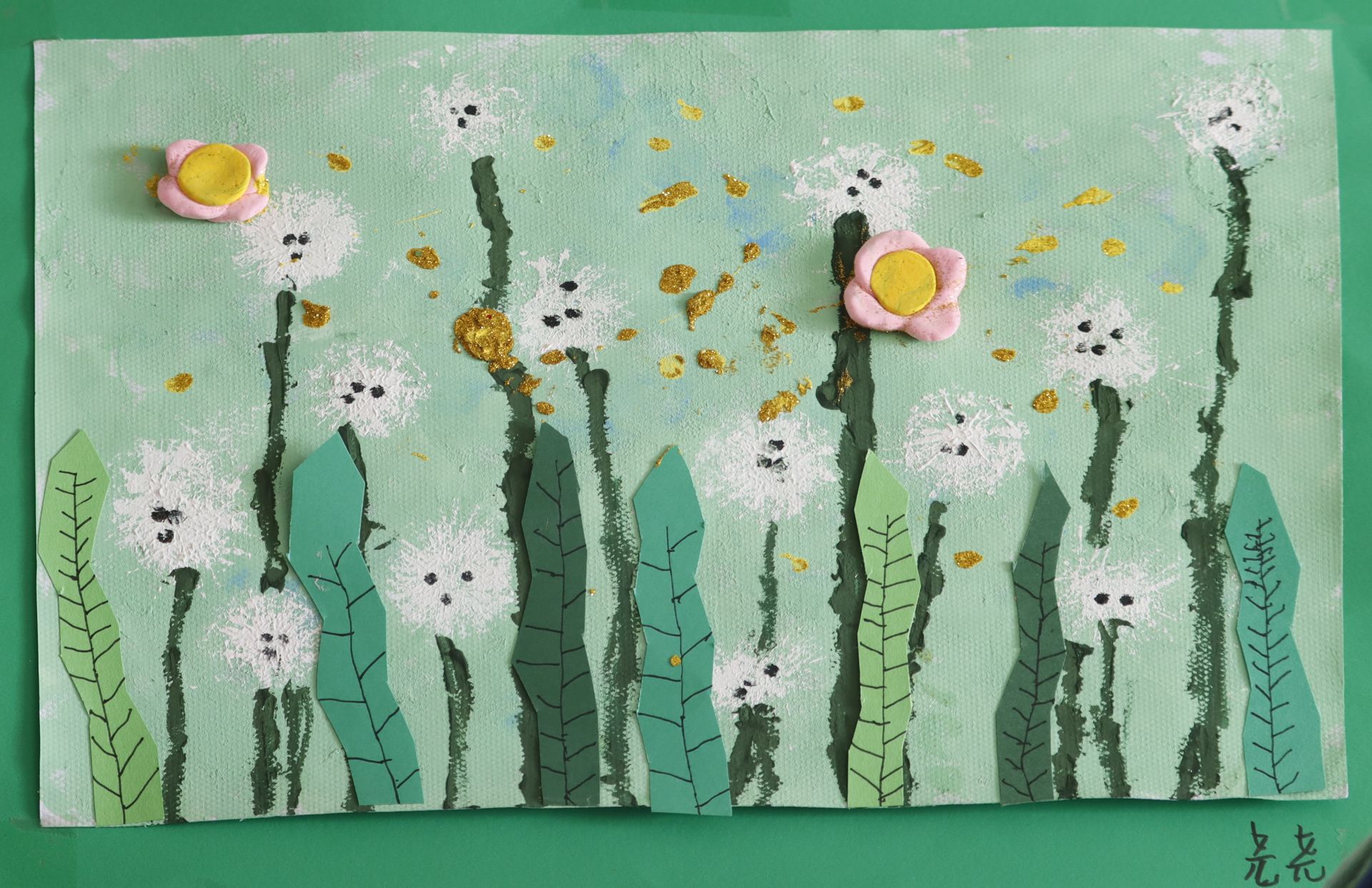 小花，儿童画，林诗尧（5岁）